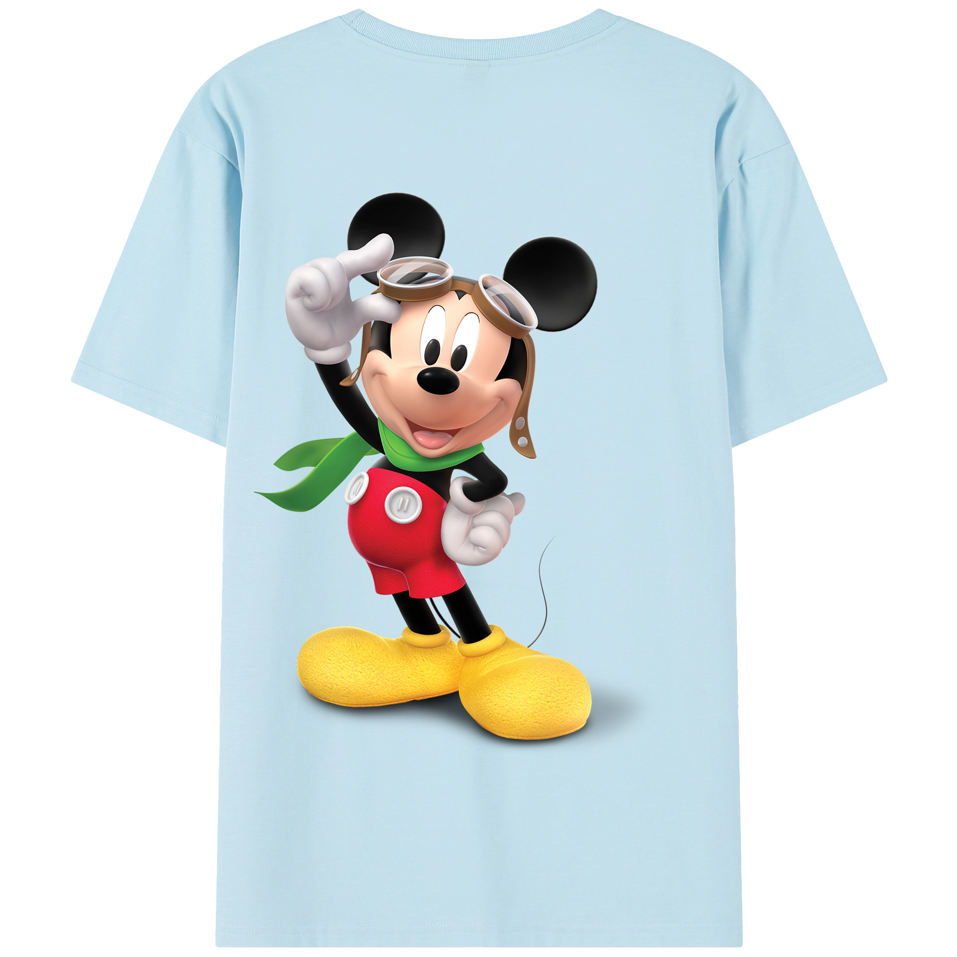 （画像用） ミッキーマウス Mickey Mouse 綿100％半袖Tシャツ（背面プリント）